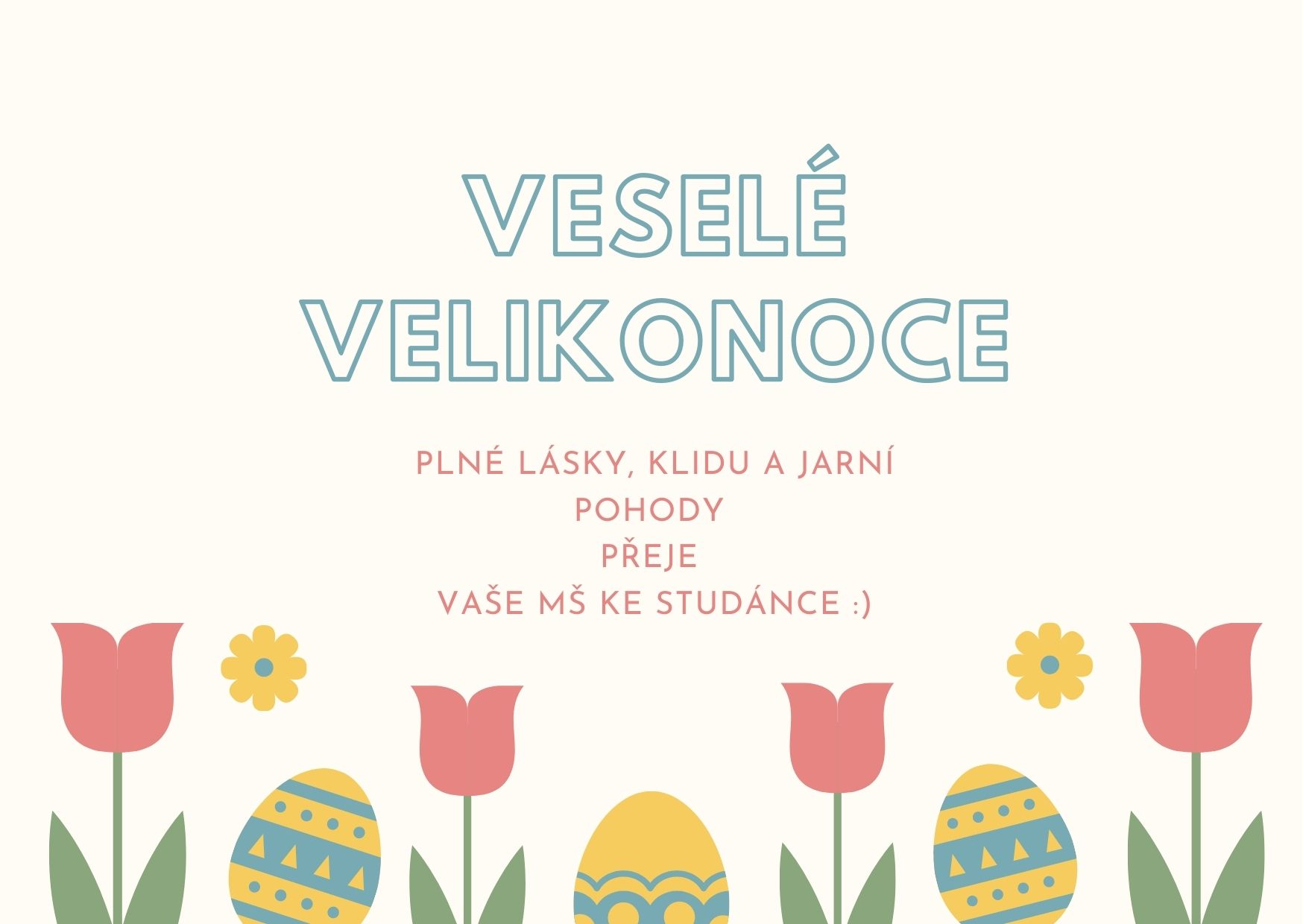 Smetanový Velikonoční Vejce Velikonoční Přání.jpg