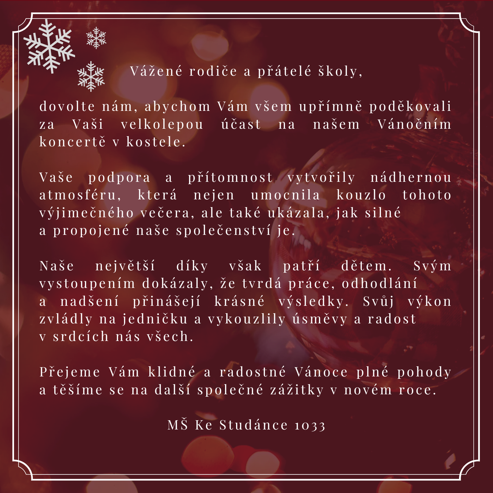 Červený Sněhové Vločky Vánoční Rozlučka se Svobodou Pozvánka.png